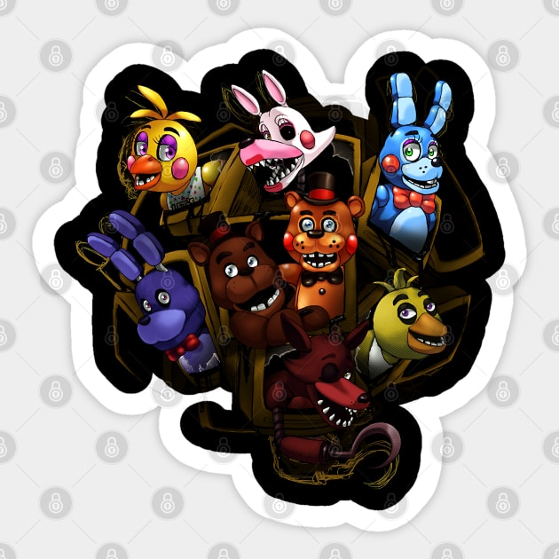 Five Nights at Freddy's 2 Sticker by rezahardan